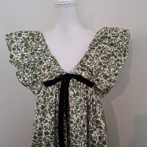 O.P.T Moda Didi Dress in Green Floral Size Large NWT - Picture 7 of 12